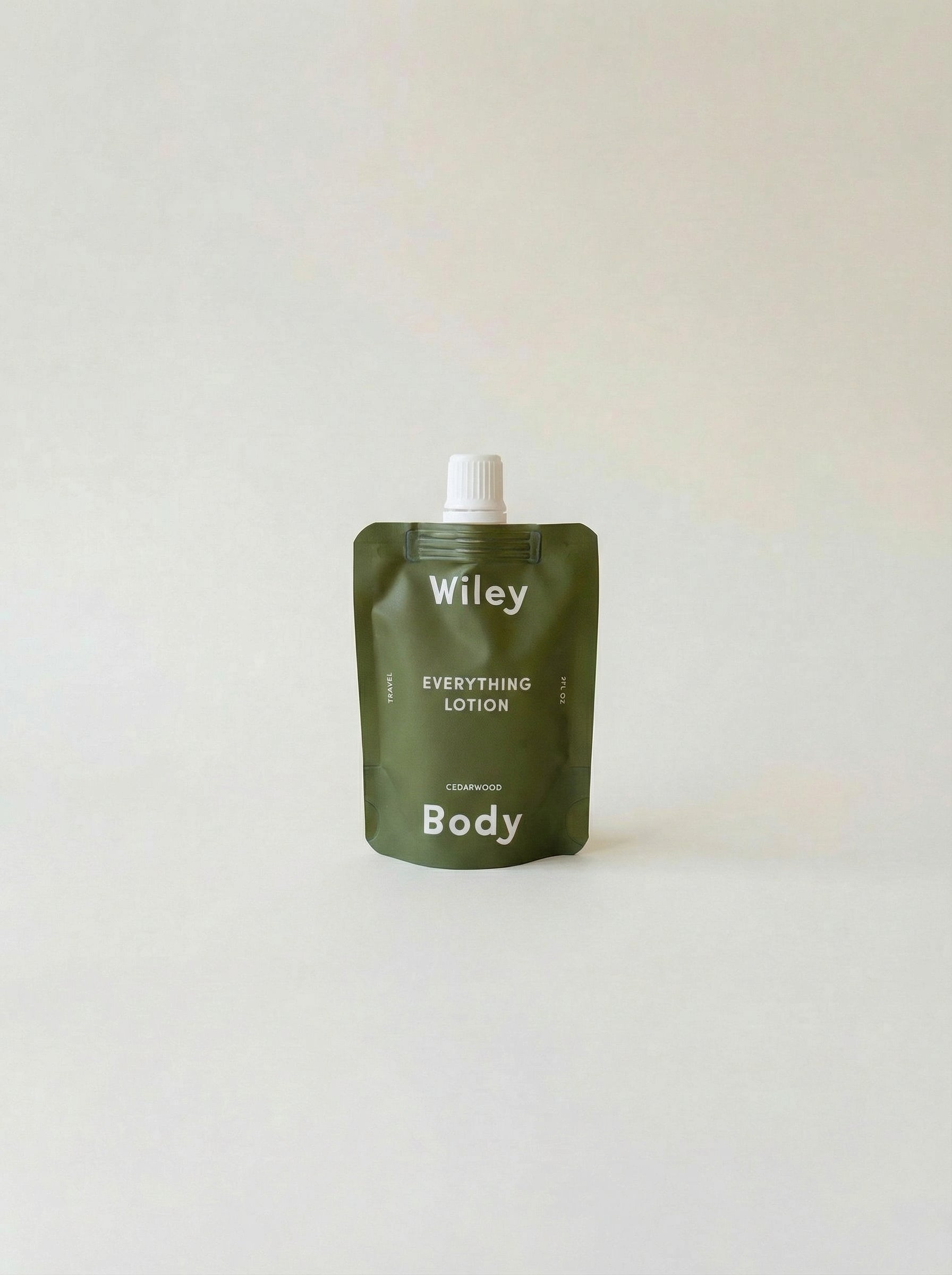 Wiley Body cedarwood everything lotion travel pouch clean plant based