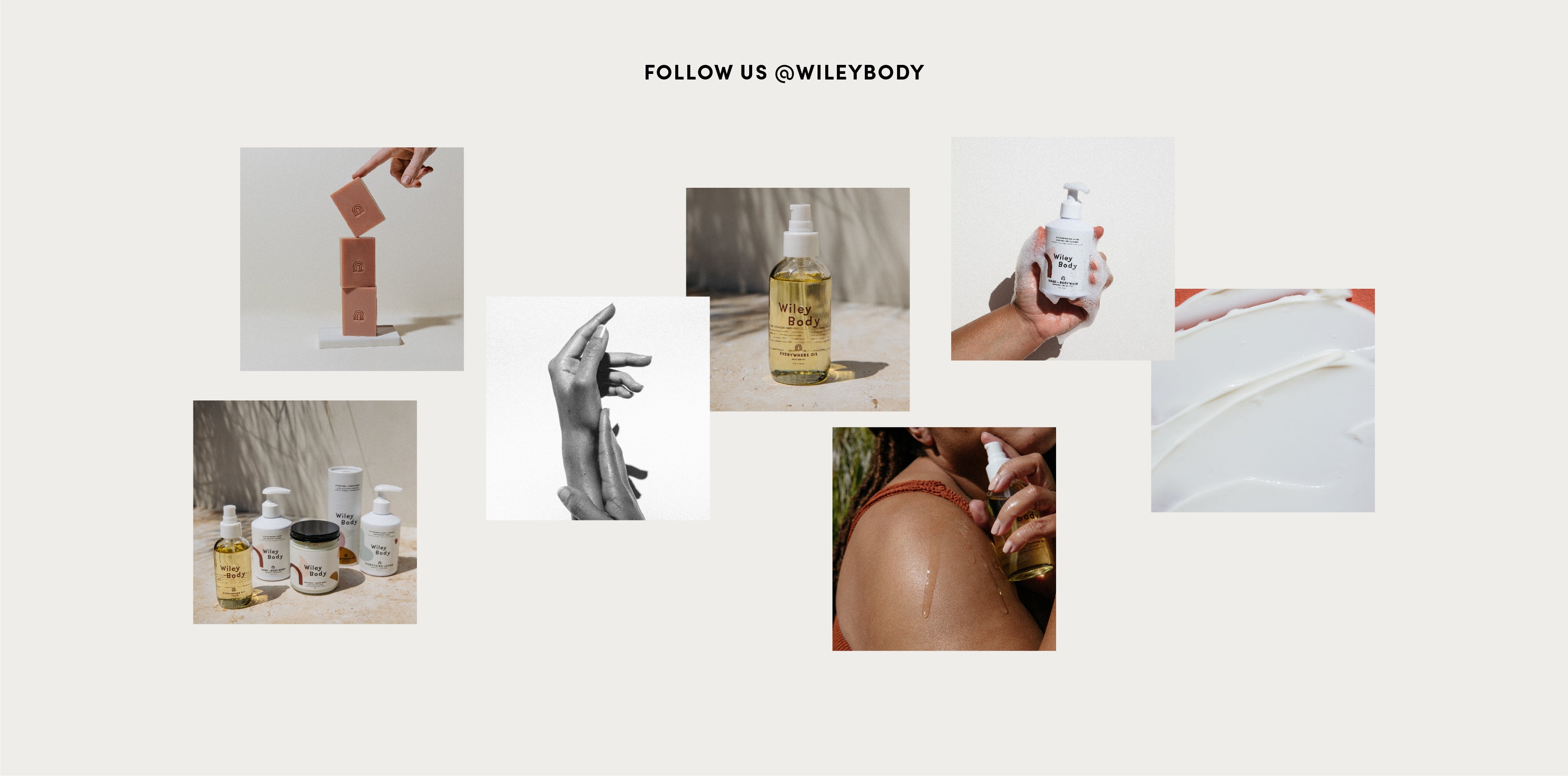 A collage of images from the Wiley Body IG account. 