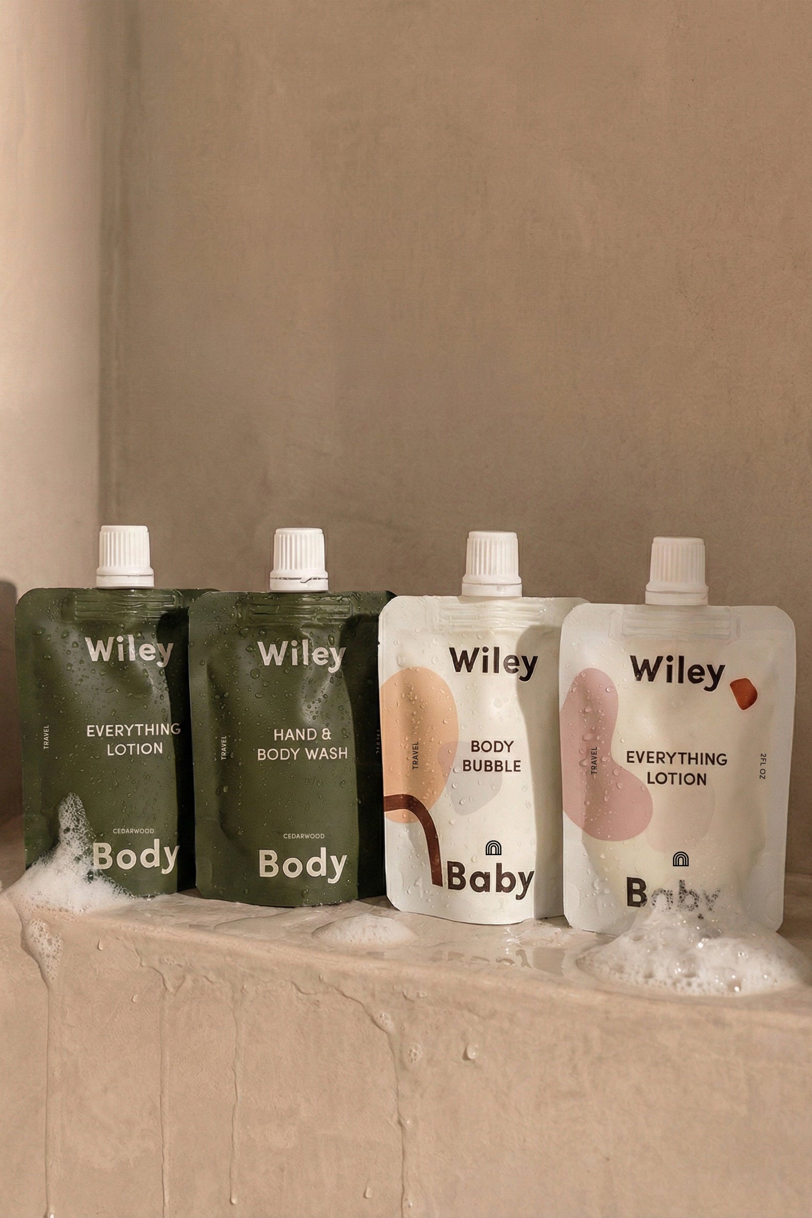 Wiley Body mini travel pouches clean bodycare