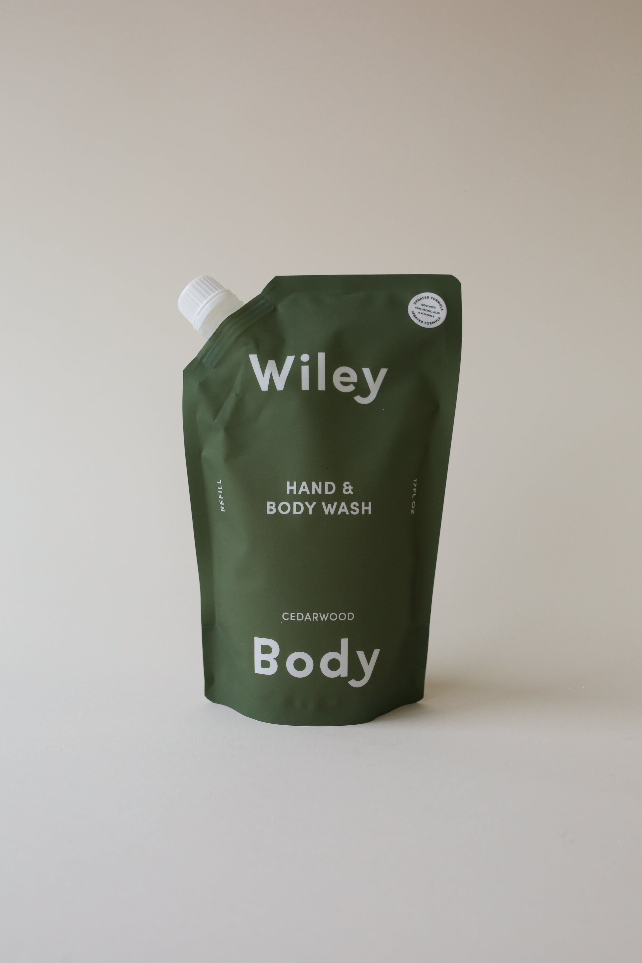 Wiley Body cedarwood hand and body wash refill pouch clean plant based body cleanser